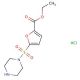 ethyl 5-(piperazin-1-ylsulfonyl)-2-furoate hydrochloride - chemical structure image