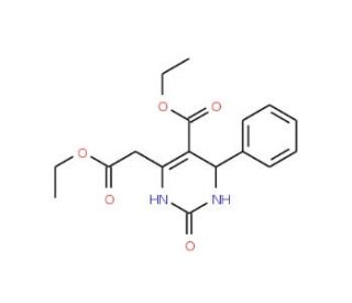 Ethyl 6-(2-ethoxy-2-oxoethyl)-2-oxo-4-phenyl-1,2,3,4-tetrahydro-5-pyrimidinecarboxylate (CAS 938189-69-6) - chemical structur