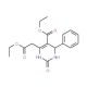 Ethyl 6-(2-ethoxy-2-oxoethyl)-2-oxo-4-phenyl-1,2,3,4-tetrahydro-5-pyrimidinecarboxylate (CAS 938189-69-6) - chemical structur