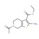 ethyl 6-acetyl-2-amino-4,5,6,7-tetrahydrothieno[2,3-c]pyridine-3-carboxylate (CAS 24237-43-2) - chemical structure image