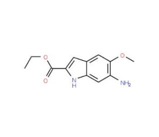 Ethyl 6-Amino-5-methoxyindole-2-carboxylate (CAS 107575-60-0) - chemical structure image