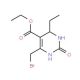 ethyl 6-(bromomethyl)-4-ethyl-2-oxo-1,2,3,4-tetrahydropyrimidine-5-carboxylate - chemical structure image