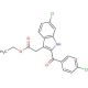 Ethyl 6-chloro-2-(4-chlorobenzoyl)indol-3-acetic acid (CAS 231294-93-2) - chemical structure image