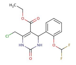 ethyl 6-(chloromethyl)-4-[2-(difluoromethoxy)phenyl]-2-oxo-1,2,3,4-tetrahydropyrimidine-5-carboxylate - chemical structure im