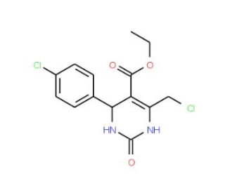ethyl 6-(chloromethyl)-4-(4-chlorophenyl)-2-oxo-1,2,3,4-tetrahydropyrimidine-5-carboxylate - chemical structure image