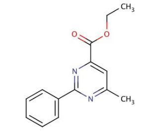 ethyl 6-methyl-2-phenylpyrimidine-4-carboxylate - chemical structure image
