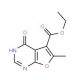 ethyl 6-methyl-4-oxo-3,4-dihydrofuro[2,3-d]pyrimidine-5-carboxylate - chemical structure image
