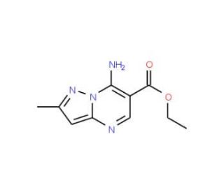 ethyl 7-amino-2-methylpyrazolo[1,5-a]pyrimidine-6-carboxylate (CAS 2627-58-9) - chemical structure image
