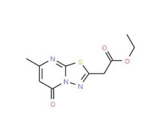 Ethyl (7-methyl-5-oxo-5H-[1,3,4]thiadiazolo-[3,2-a]pyrimidin-2-yl)acetate - chemical structure image