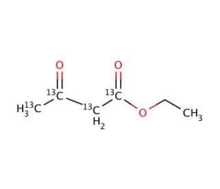 Ethyl acetoacetate-1,2,3,4-13C4 (CAS 84508-55-4) - chemical structure image