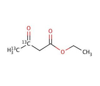 Ethyl acetoacetate-3,4-(13-C)2 (CAS 89186-80-1) - chemical structure image