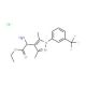 ethyl amino{3,5-dimethyl-1-[3-(trifluoromethyl)phenyl]-1H-pyrazol-4-yl}acetate hydrochloride - chemical structure image