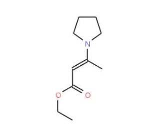 Ethyl (E)-3-(1-pyrrolidinyl)crotonate (CAS 54716-02-8) - chemical structure image