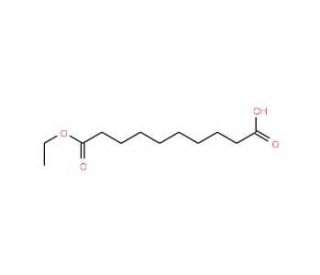 Ethyl hydrogen sebacate (CAS 693-55-0) - chemical structure image