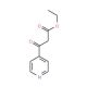 Ethyl isonicotinylacetate (CAS 26377-17-3) - chemical structure image