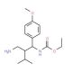 ethyl N-[2-(aminomethyl)-1-(4-methoxyphenyl)-3-methylbutyl]carbamate - chemical structure image