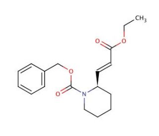 Ethyl N-Benzyloxycarbonyl-3-[(2R)-piperidinyl)]-2(E)-Propenoate (CAS 160169-47-1) - chemical structure image