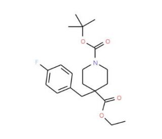 Ethyl N-Boc-4-(4-fluorobenzyl)piperidine-4-carboxylate (CAS 917755-77-2) - chemical structure image