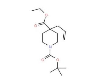 Ethyl N-Boc-4-allylpiperidine-4-carboxylate (CAS 146603-99-8) - chemical structure image