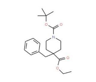 Ethyl N-Boc-4-benzylpiperidine-4-carboxylate (CAS 167263-10-7) - chemical structure image