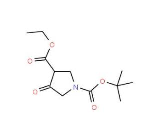 Ethyl N-Boc-4-oxo-pyrrolidine-3-carboxylate (CAS 146256-98-6) - chemical structure image