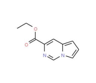 Ethyl pyrrolo[1,2-c]pyrimidine-3-carboxylate (CAS 107407-80-7) - chemical structure image
