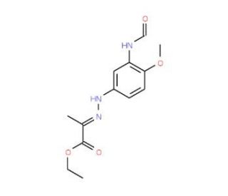 Ethyl Pyruvate-3-formylamino-4-methoxyphenylhydrazone (CAS 107575-59-7) - chemical structure image
