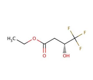 Ethyl (R)-(&plus;)-4,4,4-trifluoro-3-hydroxybutyrate (CAS 85571-85-3) - chemical structure image
