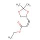 Ethyl (R)-cis-3-(2,2-dimethyl-1,3-dioxolan-4-yl)propenoate (CAS 104321-63-3) - chemical structure image