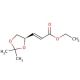 Ethyl (R)-(−)-3-(2,2-dimethyl-1,3-dioxolan-4-yl)-trans-2-propenoate (CAS 104321-62-2) - chemical structure image