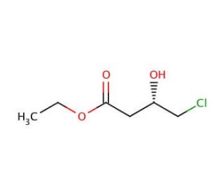 Ethyl (S)-(&minus;)-4-chloro-3-hydroxybutyrate (CAS 86728-85-0) - chemical structure image