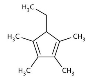Ethyl-tetramethylcyclopentadiene (CAS 57693-77-3) - chemical structure image