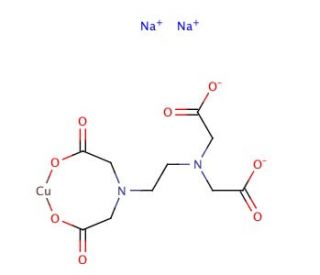 Ethylenediaminetetraacetic acid copper(II) disodium salt (CAS 39208-15-6) - chemical structure image