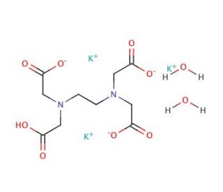 Ethylenediaminetetraacetic acid tripotassium salt dihydrate (CAS 65501-24-8) - chemical structure image