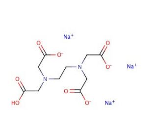 Ethylenediaminetetraacetic acid trisodium salt (CAS 10378-22-0) - chemical structure image