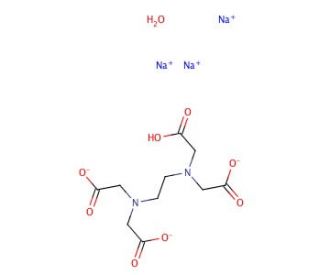 Ethylenediaminetetraacetic acid trisodium salt hydrate (CAS 85715-60-2) - chemical structure image