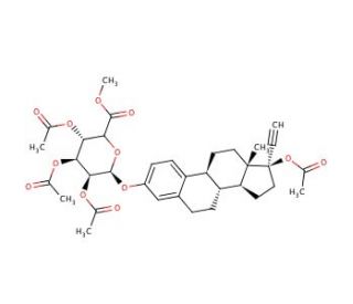 Ethynyl Estradiol 17-Acetate 3-(2&prime;,3&prime;,4&prime;-Tri-O-acetyl)-&beta;-D-glucuronide Methyl Ester (CAS 242130-33-2) - chemical structure im