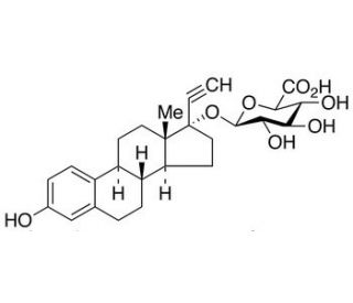 Ethynyl Estradiol 17-&beta;-D-Glucuronide (CAS 75803-39-3) - chemical structure image