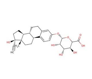 Ethynyl Estradiol 3-&beta;-D-Glucuronide (CAS 60134-76-1) - chemical structure image