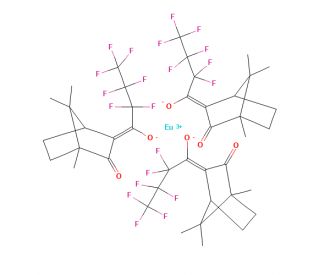 Europium tris[3-(heptafluoropropylhydroxymethylene)-(&minus;)-camphorate] - chemical structure image