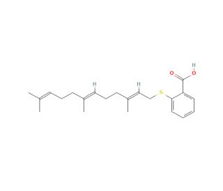 Farnesyl thiosalicylic acid (CAS 162520-00-5) - chemical structure image