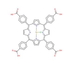 Fe(III) meso-Tetra(4-carboxyphenyl)porphine chloride (CAS 55266-17-6) - chemical structure image