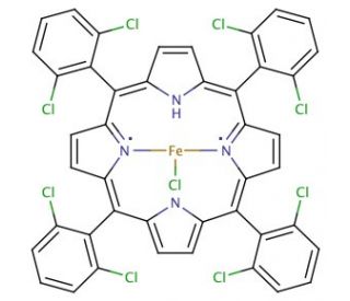 Fe(III) meso-Tetra (o-dichlorophenyl) Porphine Chloride (CAS 91042-27-2) - chemical structure image