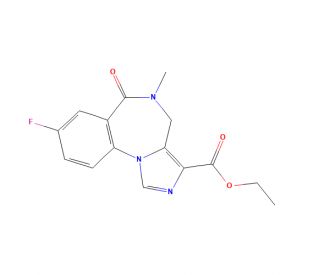 Flumazenil (Ro 15-1788) (CAS 78755-81-4) - chemical structure image