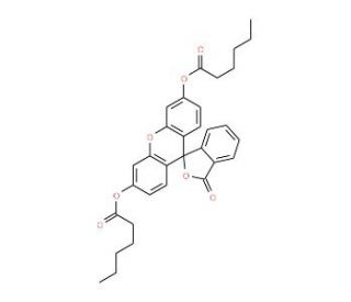 Fluorescein dicaproate (CAS 7364-90-1) - chemical structure image