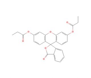 Fluorescein dipropionate (CAS 7276-28-0) - chemical structure image