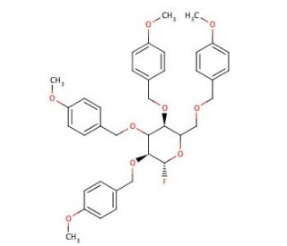 Fluoro 2,3,4,6-Tetra-O-(4-methoxybenzyl)-&alpha;-D-galactopyranoside - chemical structure image