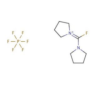 Fluoro-N,N,N&prime;,N&prime;-bis(tetramethylene)formamidinium hexafluorophosphate (CAS 164298-25-3) - chemical structure image