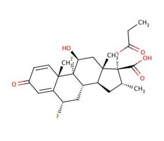 Fluticasone 17&beta;-Carboxylic Acid Propionate (CAS 65429-42-7) - chemical structure image