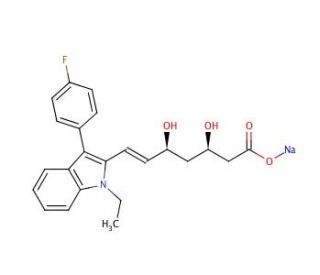 Fluvastatin N-Ethyl Sodium Salt (Fluvastatin Impurity) (CAS 93936-64-2) - chemical structure image
